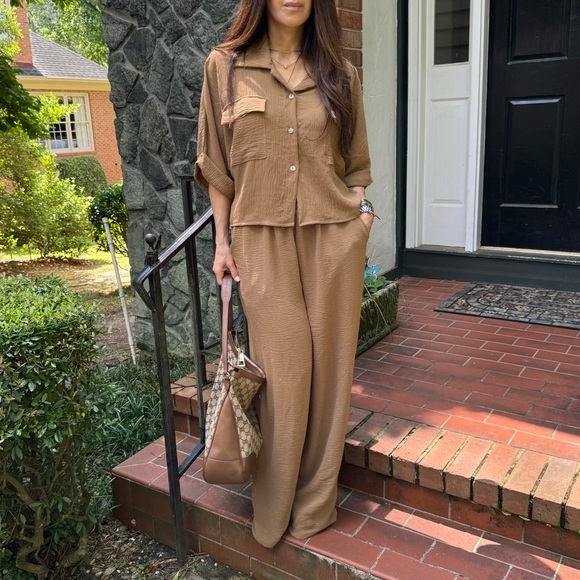 37 Made In France Top and Wide Leg Pant Set - Picture 2 of 5